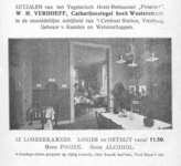 712764 Advertentie van Vegetarisch Hotel-Restaurant 'POMONA , W.H. Verhoeff, Catharijnesingel hoek Westerstraat te ...